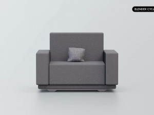 Realistic Modern Sofa Set Design 3Dモデル