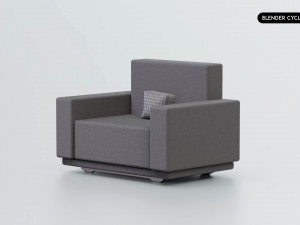 Realistic Modern Sofa Set Design 3Dモデル