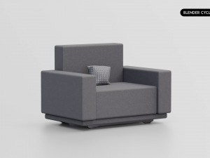 Realistic Modern Sofa Set Design 3Dモデル
