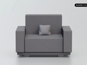 Realistic Modern Sofa Set Design 3Dモデル