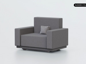 Realistic Modern Sofa Set Design 3Dモデル