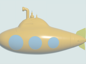 Toy Submarine 3D Model