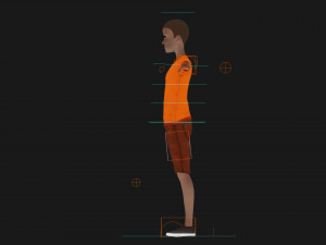 Black Boy Lowpoly Character 3D Model