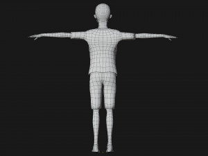 Black Boy Lowpoly Character 3D Model
