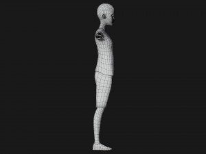 Black Boy Lowpoly Character 3D Model