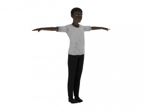 Black Boy lowpoly 3D मॉडल
