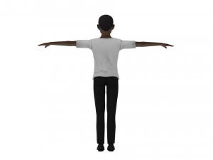 Black Boy lowpoly 3D मॉडल