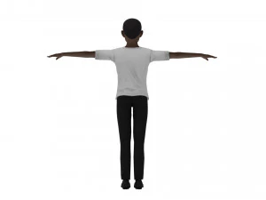 Black Boy lowpoly 3D Model