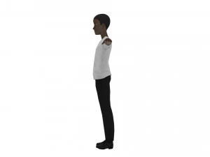 Black Boy lowpoly 3D Model