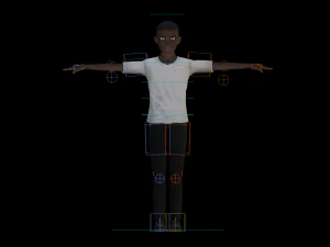 Black Boy lowpoly 3D Model