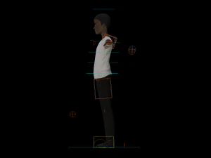Black Boy lowpoly 3D Model
