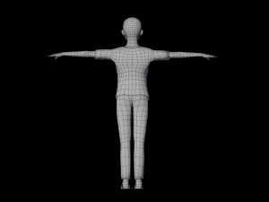 Black Boy lowpoly 3D Model