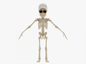 Cartoon Skeleton 3D Realistic 3D Model