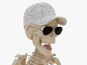 Cartoon Skeleton 3D Realistic 3D Model