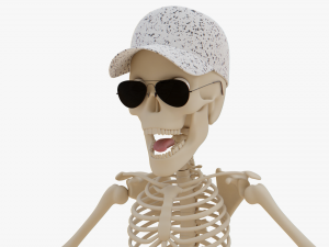 Cartoon Skeleton 3D Realistic 3D Model