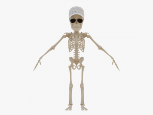 Cartoon Skeleton 3D Realistic 3D Model