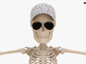 Cartoon Skeleton 3D Realistic 3D Model