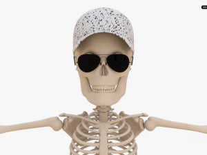 Cartoon Skeleton 3D Realistic 3D Model