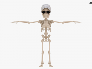 Cartoon Skeleton 3D Realistic 3D Model