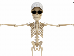 Cartoon Skeleton 3D Realistic 3D Model