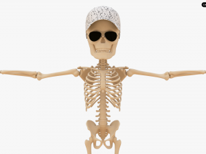 Cartoon Skeleton 3D Realistic 3D Model