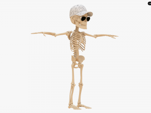 Cartoon Skeleton 3D Realistic 3D Model