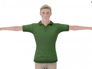 Modern Tarzan Lowpoly 3D Model
