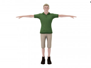 Modern Tarzan Lowpoly 3D Model