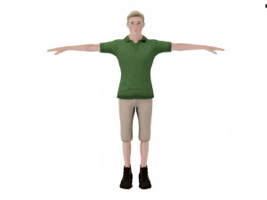 Modern Tarzan Lowpoly 3D Model