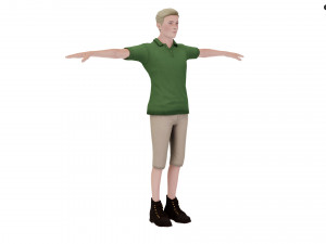 Modern Tarzan Lowpoly 3D Model