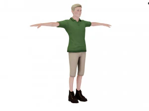 Modern Tarzan Lowpoly 3D Model