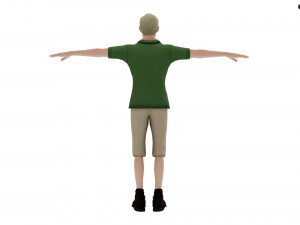 Modern Tarzan Lowpoly 3D Model