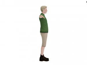 Modern Tarzan Lowpoly 3D Model