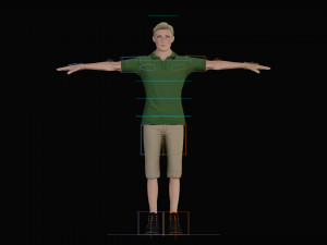 Modern Tarzan Lowpoly 3D Model