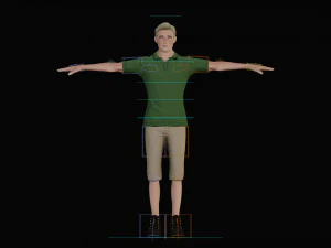 Modern Tarzan Lowpoly 3D Model