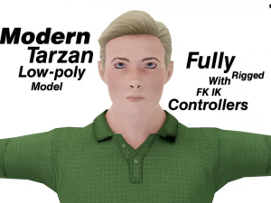 Tarzan Lowpoly moderno Modelo 3D