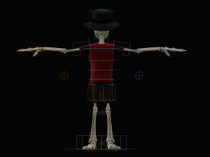 Skeleton Cartoon Scary Modello 3D