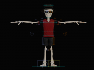 Skeleton Cartoon Scary Modello 3D