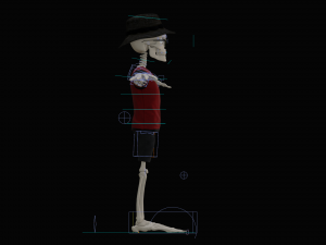 Skeleton Cartoon Scary Modello 3D