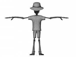 Skeleton Cartoon Scary Modello 3D