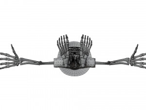 Skeleton Cartoon Scary Modello 3D