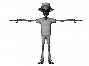 Skeleton Cartoon Scary Modello 3D
