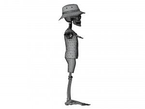 Skeleton Cartoon Scary Modello 3D