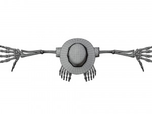 Skeleton Cartoon Scary Modello 3D