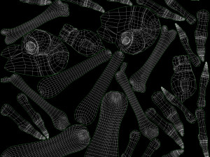 Skeleton Cartoon Scary Modello 3D