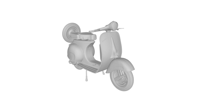 Vespa 3D 模型 .c4d .max .obj .3ds .fbx .stl .blend
