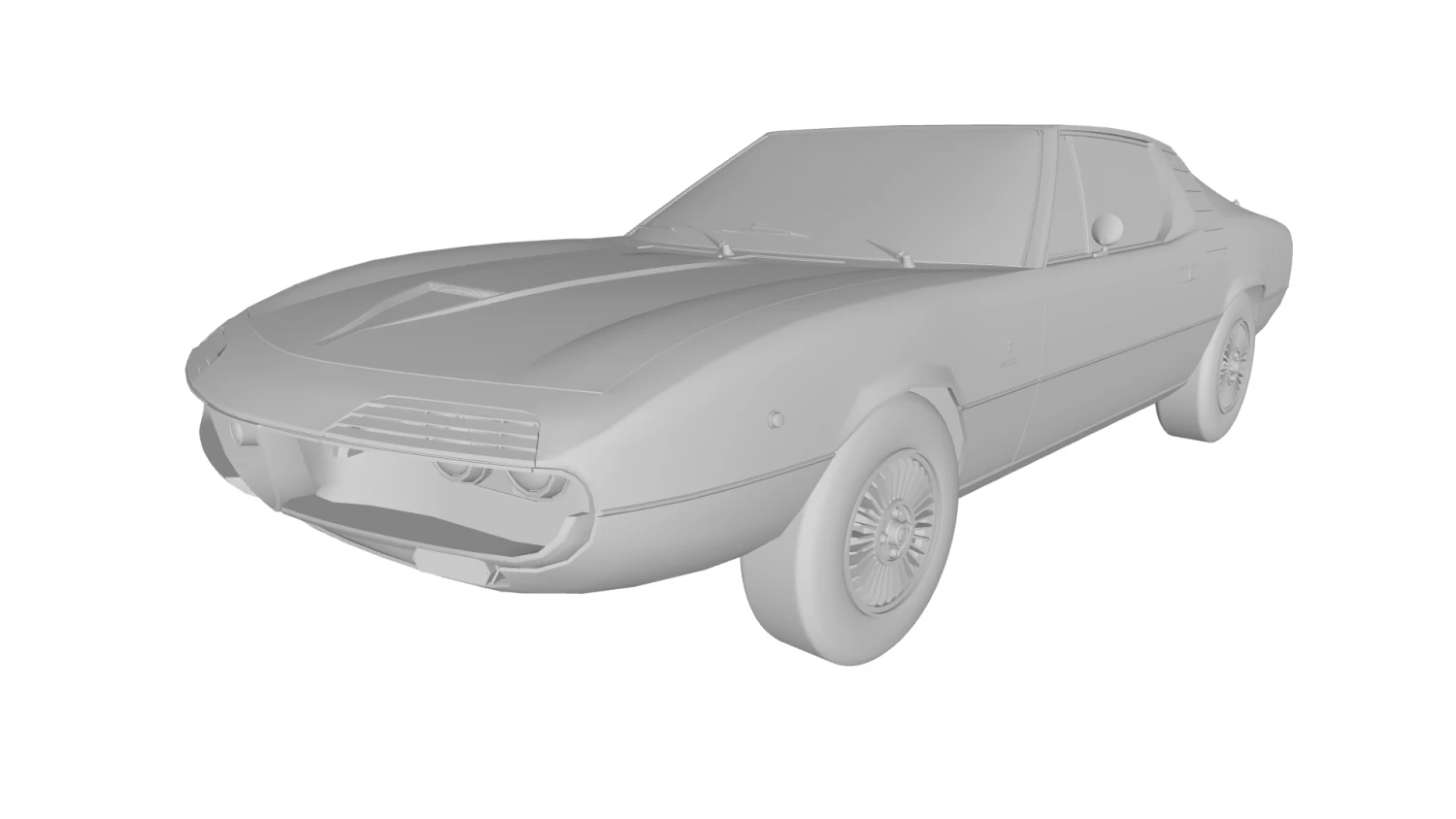 Alfa Romeo Montreal 3D Model .c4d .max .obj .3ds .fbx .stl .blend 