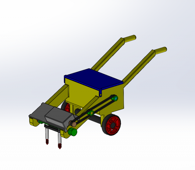 GRASS PLOW AND DRILLING ELECTRIC MACHINE Model 3D .c4d .max .obj .3ds .fbx .stl .blend 