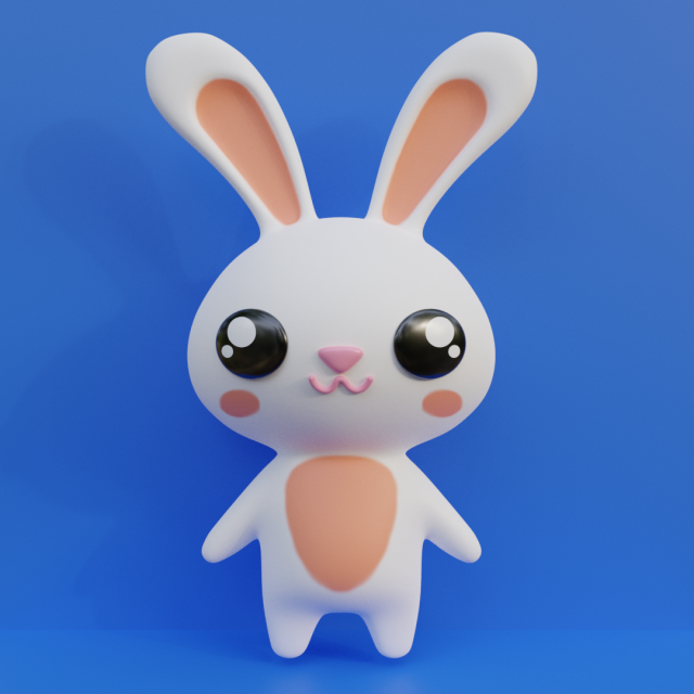 Cute rabbit 3D Модель .c4d .max .obj .3ds .fbx .stl .blend 