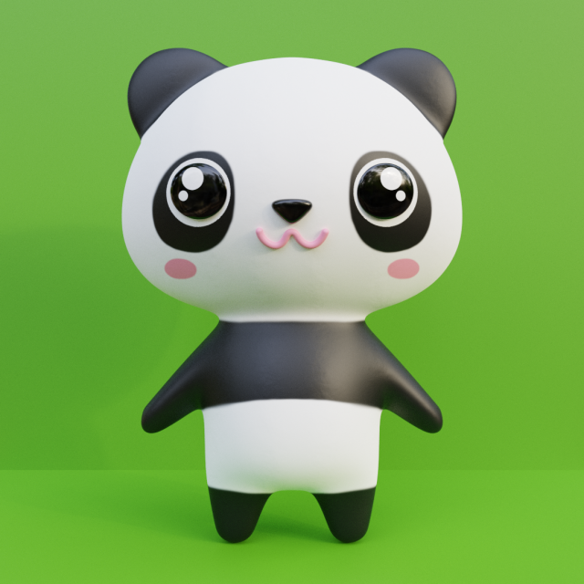 of panda Model 3D .c4d .max .obj .3ds .fbx .stl .blend 